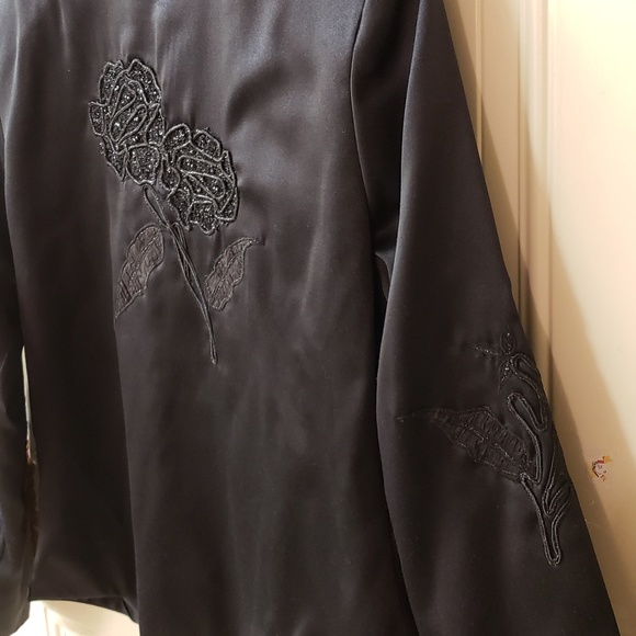 COAT/JACKET Sequins Embroidery Flowers - Picture 3 of 8